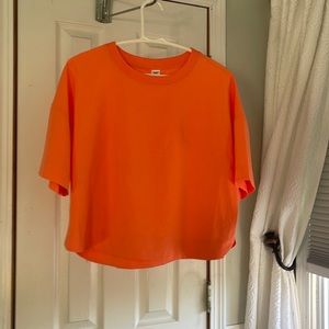 Orange Cropped T shirt